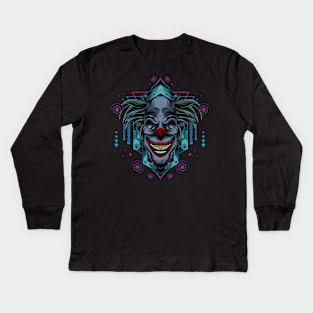 creepy clown Kids Long Sleeve T-Shirt